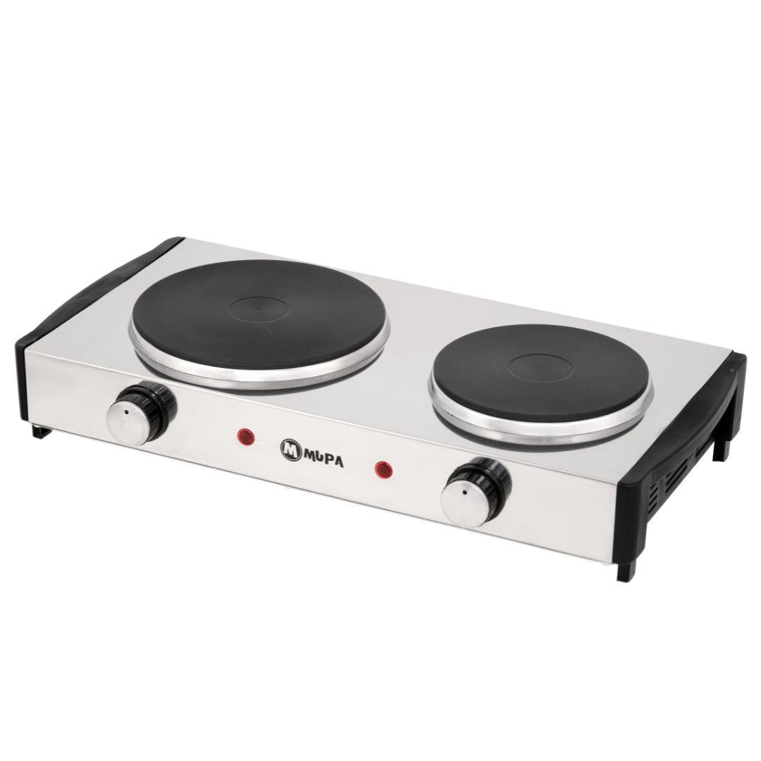MUPA PLUS INOX ELEKTRİKLİ OCAK İKİLİ 1000+1500W