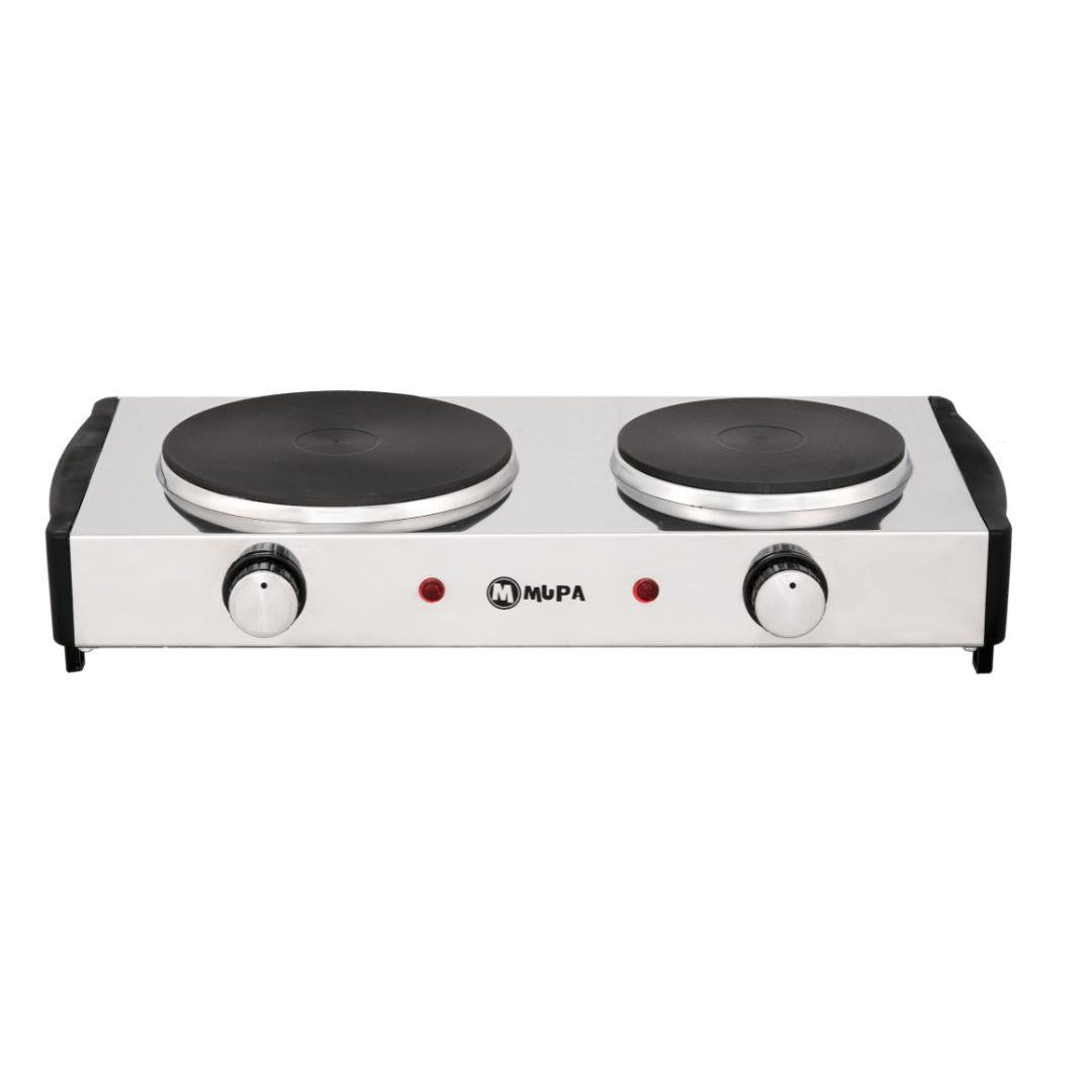 MUPA PLUS INOX ELEKTRİKLİ OCAK İKİLİ 1000+1500W